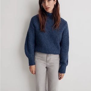 Madewell Navy Blue Pullover Essential Sweater, Size Small
